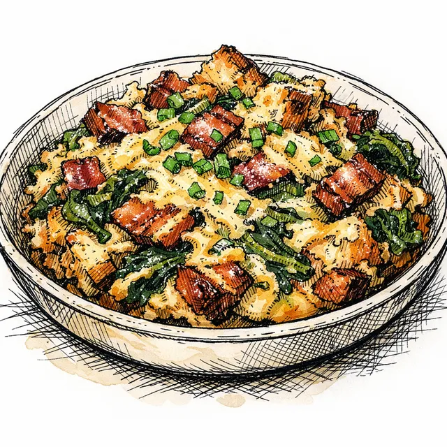 Sunday's Echo: Cast-Iron Smoked Bacon & Pot Likker Breakfast Strata