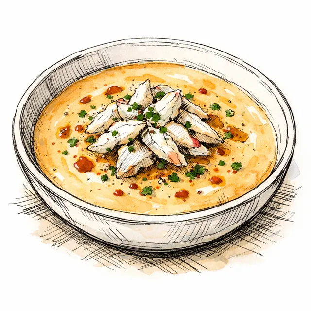 Charleston Silk: Gently Simmered Blue Crab & Sherry Soup