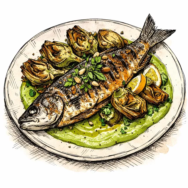 A Feast of the Sea: High-Heat Whole Branzino & Velvet Green Tahini
