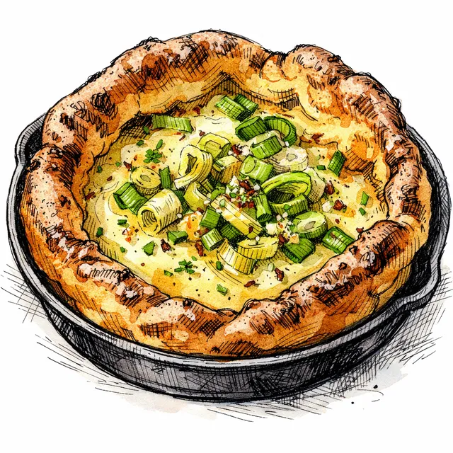 Sky-High Leek & Gruyère Savory Dutch Baby