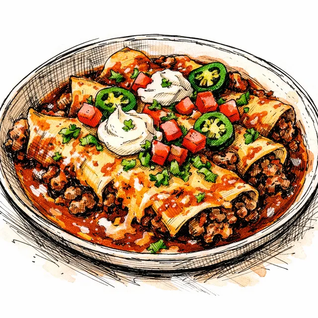 The 30-Minute "No-Roll" Skillet Beef Enchiladas