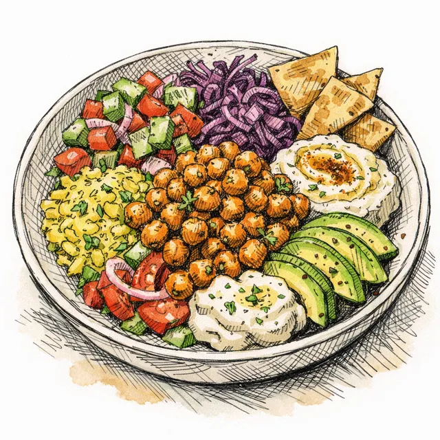 The Mumbai-to-Tel-Aviv Spiced Chickpea Crunch Bowl
