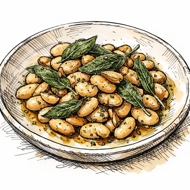 The Cadorna Loggia: Gentle Pan-Roasted Cannellini with Crisp Sage and Dry Vermouth