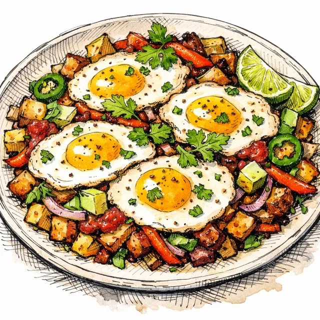 Sheet-Pan "Cheat Code" Fajita Hash & Eggs