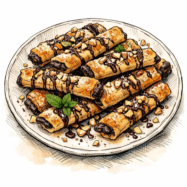 Roasted Hazelnut & Bittersweet Chocolate Rough-Puff Bâtonnets