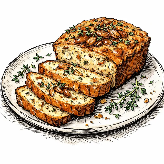 Caramelized Shallot & Thyme Chèvre Cake Salé