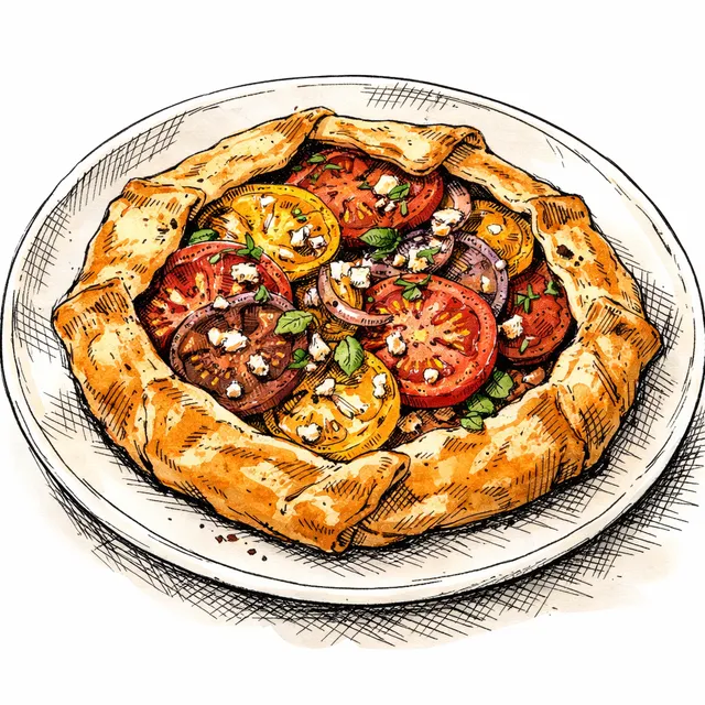 A Sun-Soaked Parisian Rebel: Heirloom Tomato & Melted Shallot Galette