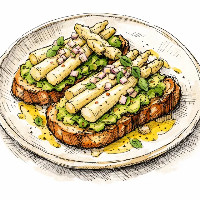Spring on a Slice: Warm White Asparagus & Avocado Tartines