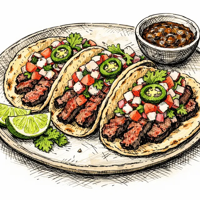 Screaming-Hot Skirt Steak Tacos with Spring Radish Pico (Brooklyn-Oaxaca Fast Track)