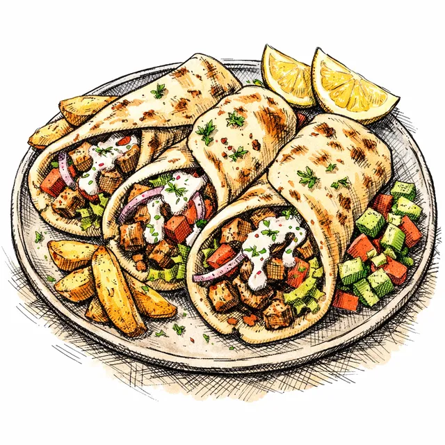 15-Minute Sheet-Pan "Street Cart" Doner Kebab Naan Wraps