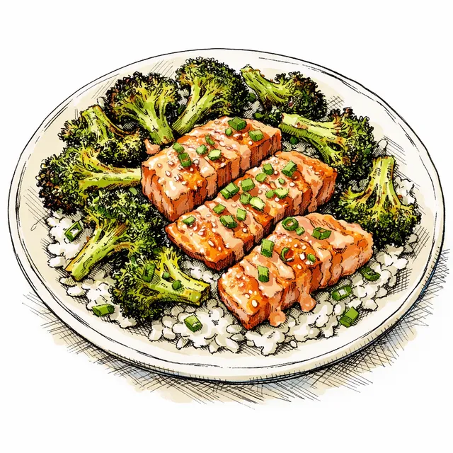 Sheet-Pan Cheat Code: Bang Bang Salmon & Crispy Broccoli