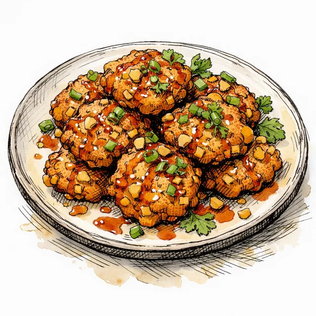 Cast-Iron Peanut–Corn Fritters with Hot Vinegar Comeback Drizzle