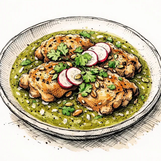 35-Minute Quick-Braised Chicken Thighs en Pipián Verde
